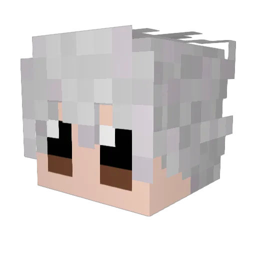 xialie Minecraft avatar head, 3D render
