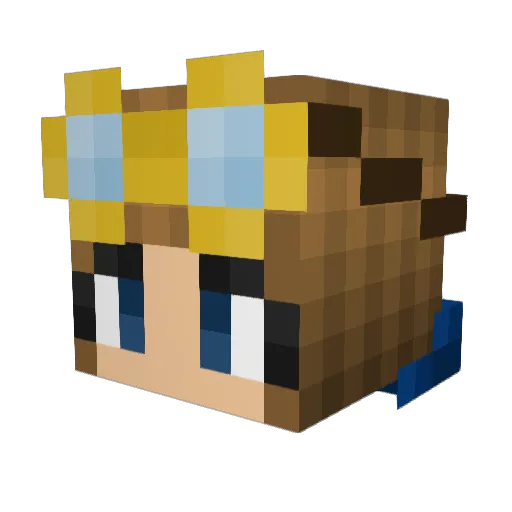 xiang211 Minecraft avatar head, 3D render