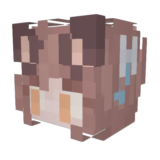 xiangnnn Minecraft avatar head, 3D render