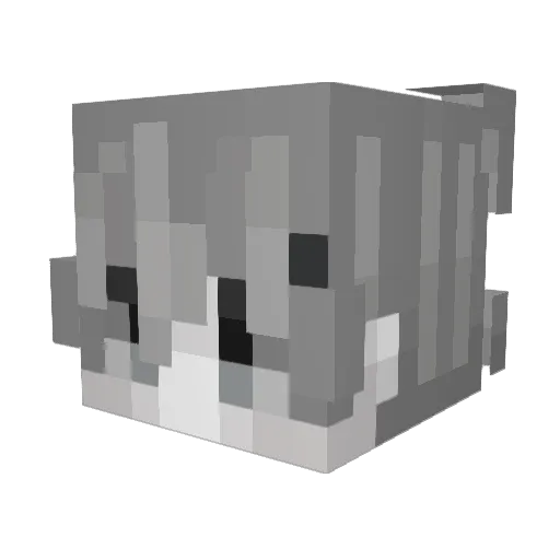 xianjinwu Minecraft avatar head, 3D render
