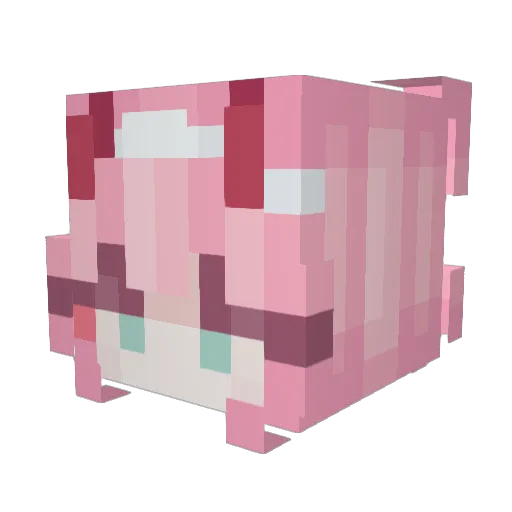 xiannng Minecraft avatar head, 3D render