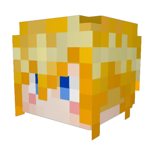 xiao97 Minecraft avatar head, 3D render