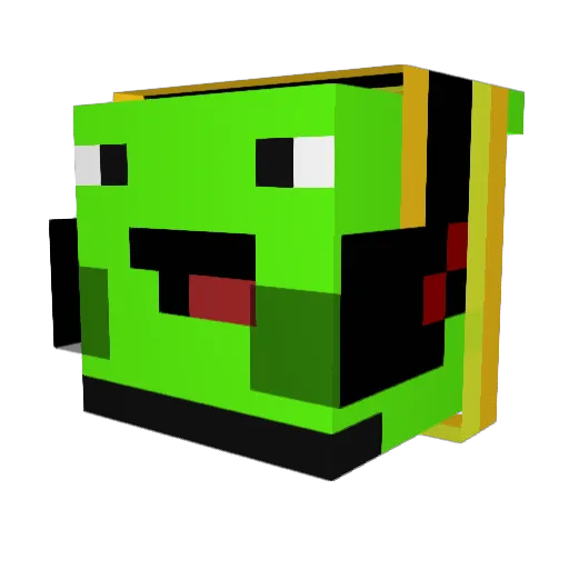 xiao_7 Minecraft avatar head, 3D render