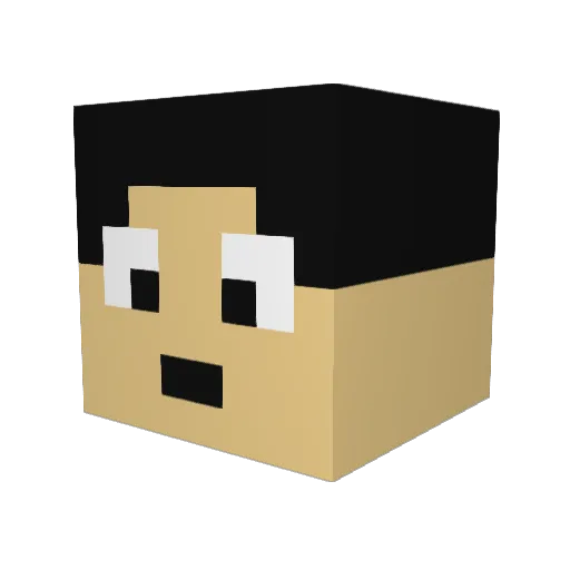 xiao_chen1229 Minecraft avatar head, 3D render