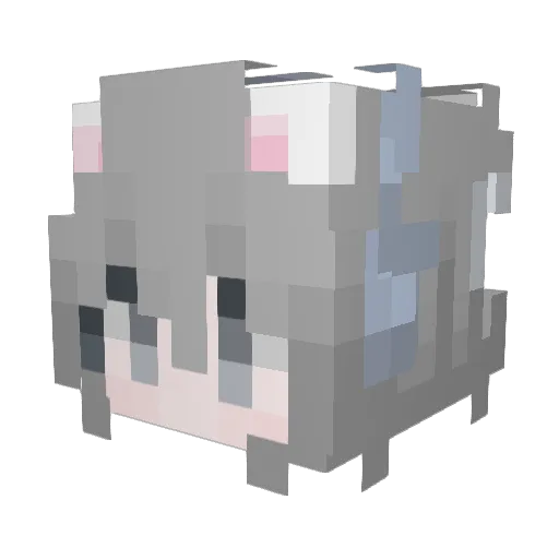 xiao_ge_zi Minecraft avatar head, 3D render