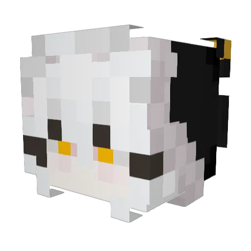 xiao_luy Minecraft avatar head, 3D render