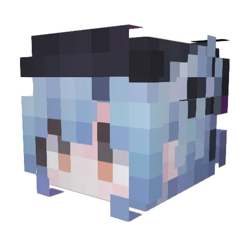 xiao_yanss Minecraft avatar head, 3D render