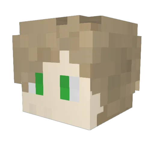 xiao_ye233 Minecraft avatar head, 3D render