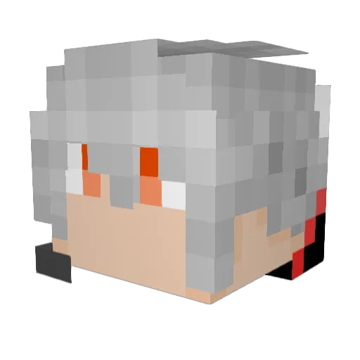 xiaobaiYWX Minecraft avatar head, 3D render