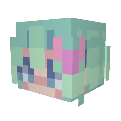 xiaobaicookie Minecraft avatar head, 3D render
