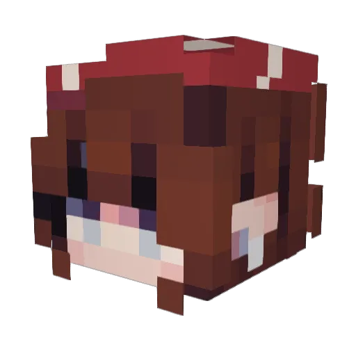 xiaobaio0v0o Minecraft avatar head, 3D render