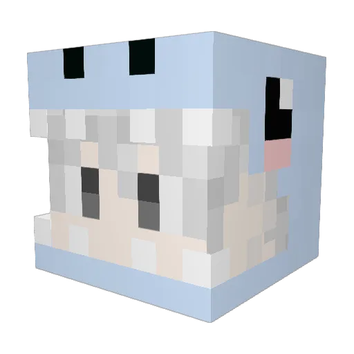 xiaobin520 Minecraft avatar head, 3D render