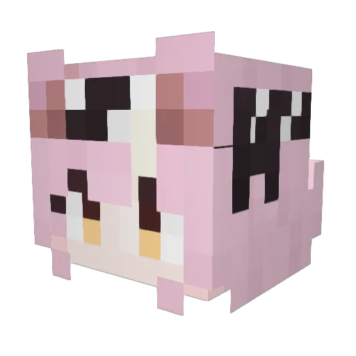 xiaocccccc Minecraft avatar head, 3D render