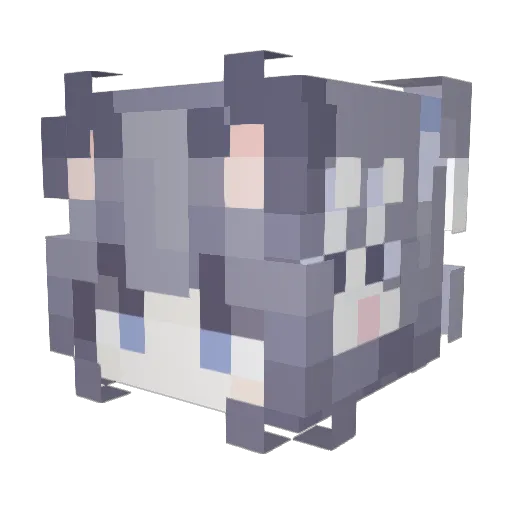 xiaochi_1 Minecraft avatar head, 3D render