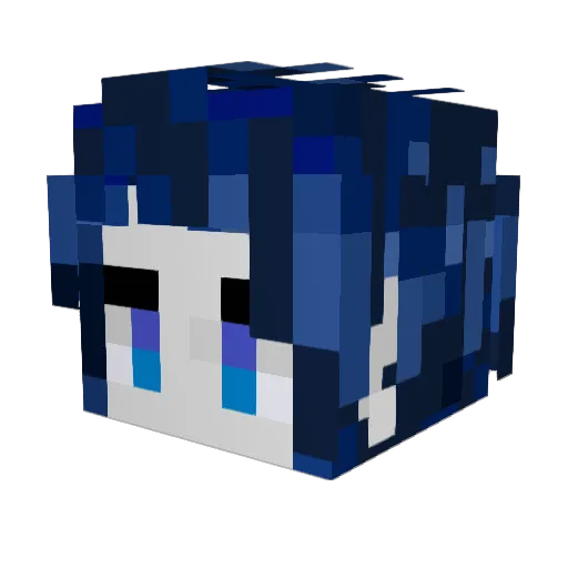 xiaodaji Minecraft avatar head, 3D render