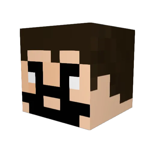 xiaofa007 Minecraft avatar head, 3D render