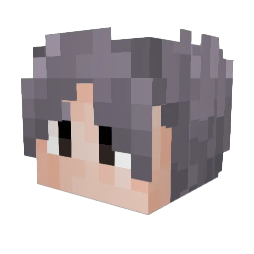 xiaofengmo Minecraft avatar head, 3D render