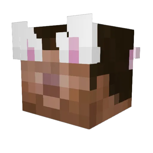 xiaoheono Minecraft avatar head, 3D render