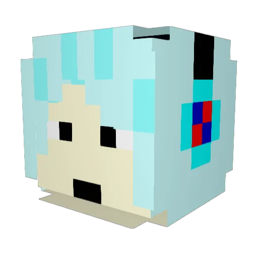 xiaohua520 Minecraft avatar head, 3D render