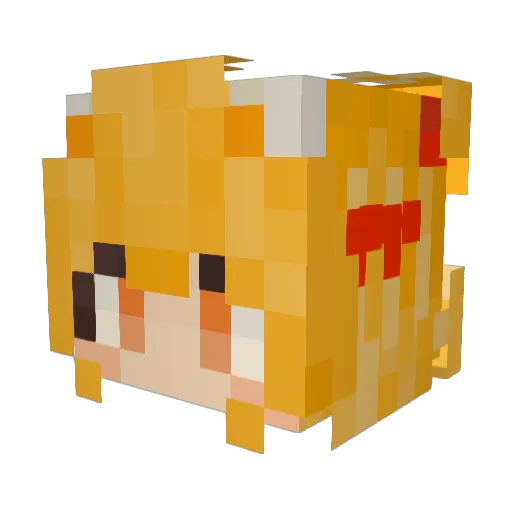 xiaohuli233 Minecraft avatar head, 3D render