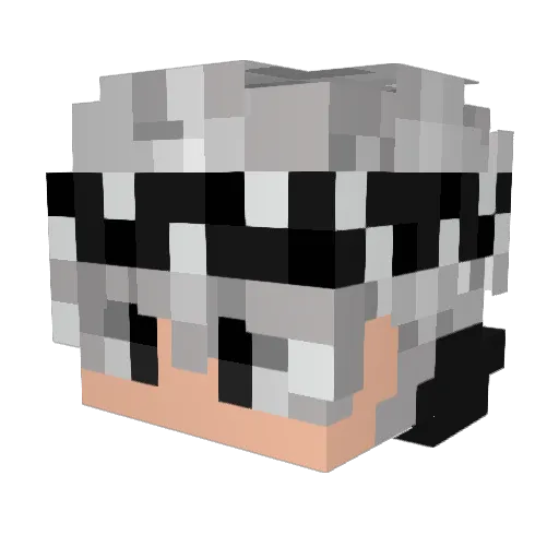 xiaokada Minecraft avatar head, 3D render