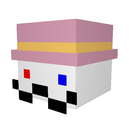 xiaokaiji Minecraft avatar head, 3D render