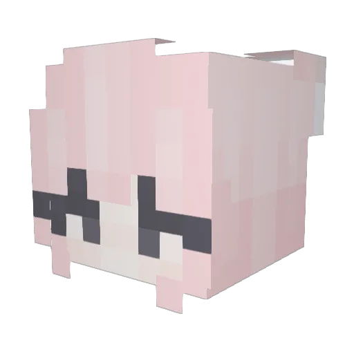 xiaokeai_ Minecraft avatar head, 3D render