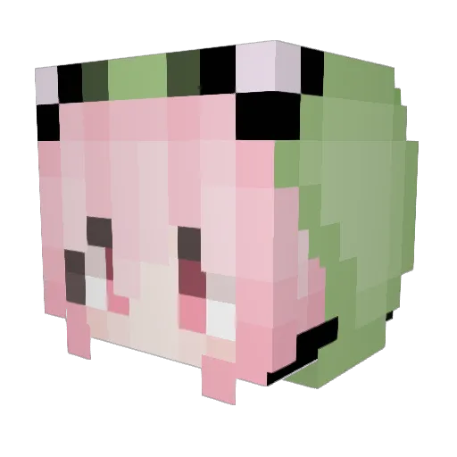 xiaokuhh Minecraft avatar head, 3D render