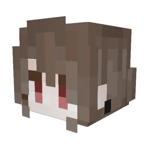 xiaolan0v0 Minecraft avatar head, 3D render