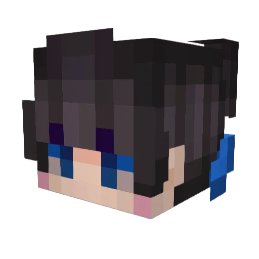 xiaoli220 Minecraft avatar head, 3D render