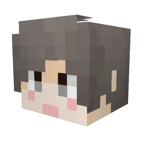 xiaolililili Minecraft avatar head, 3D render
