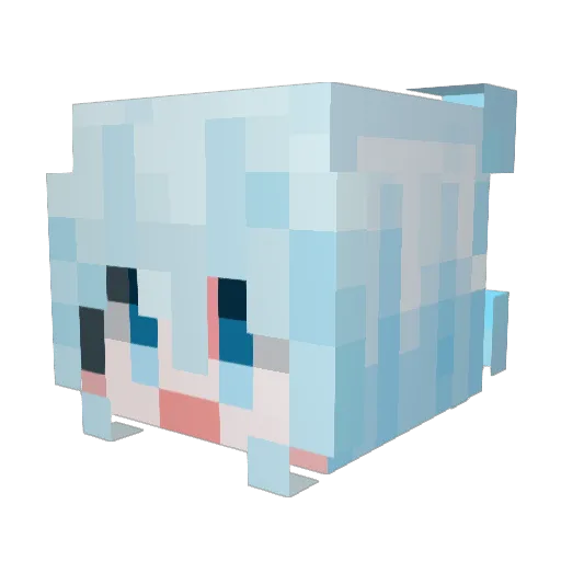 xiaolumix Minecraft avatar head, 3D render
