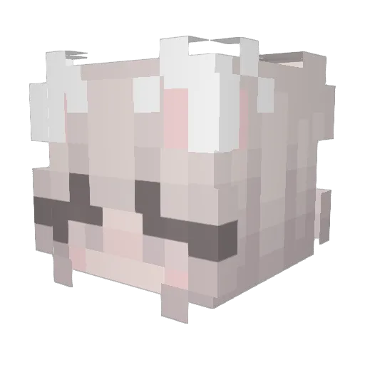 xiaolunj Minecraft avatar head, 3D render