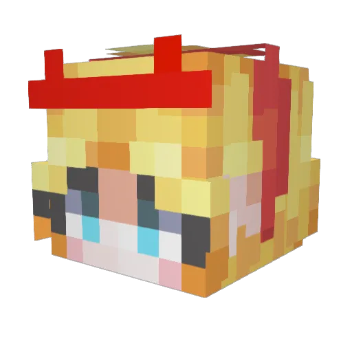 xiaomiao07 Minecraft avatar head, 3D render