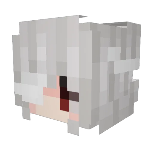 xiaomoIII Minecraft avatar head, 3D render