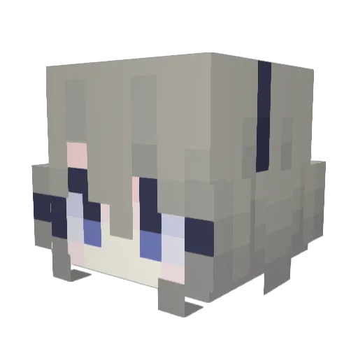 xiaoqinbule Minecraft avatar head, 3D render