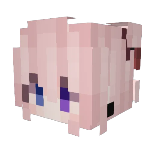 xiaoqing0708 Minecraft avatar head, 3D render