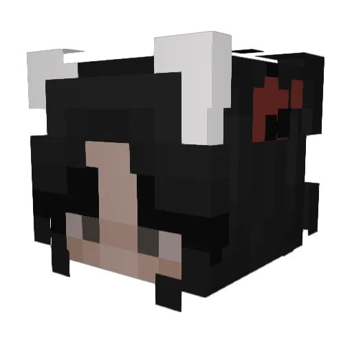 xiaoswaifu Minecraft avatar head, 3D render