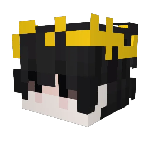 xiaotang_ Minecraft avatar head, 3D render