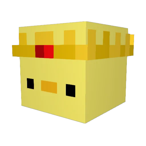xiaowajij Minecraft avatar head, 3D render