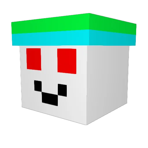 xiaowei312 Minecraft avatar head, 3D render