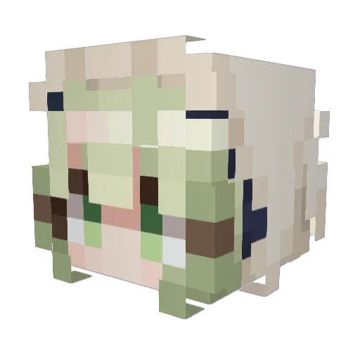 xiaoxia102 Minecraft avatar head, 3D render
