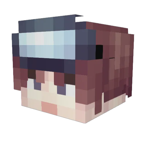 xiaoxiaoliu Minecraft avatar head, 3D render