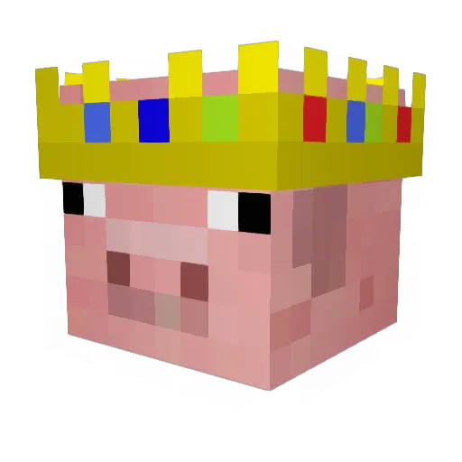 xiaoyuye Minecraft avatar head, 3D render