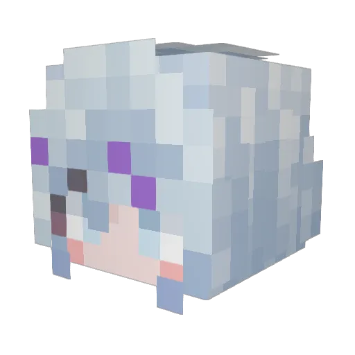 xiasanqi Minecraft avatar head, 3D render