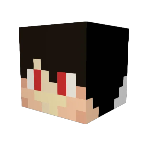 xiazezeze Minecraft avatar head, 3D render