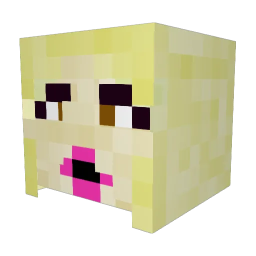 xibanxx Minecraft avatar head, 3D render