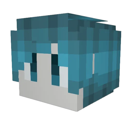 xibiandetaiyang Minecraft avatar head, 3D render