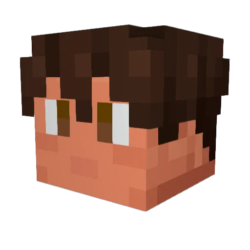 xiewil Minecraft avatar head, 3D render