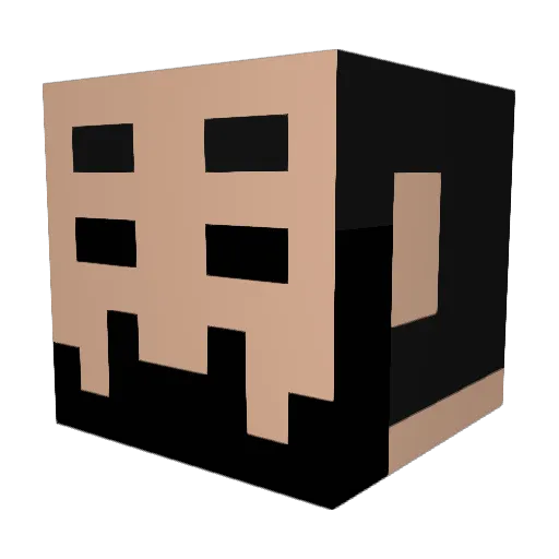 xiflos Minecraft avatar head, 3D render